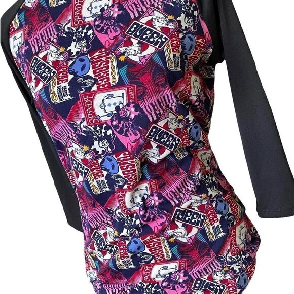 LuLaRoe Women’s XS Randy Baseball Tee Disney Villains Raglan Sleeves Loungewear - Picture 2 of 16
